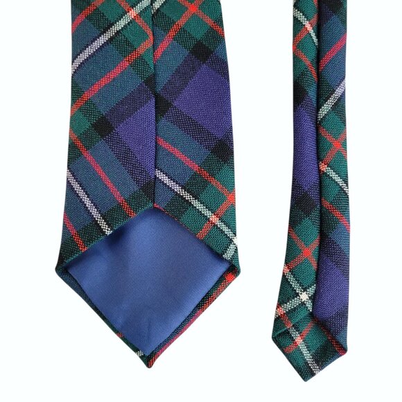 Ingles Buchan Ferguson Men's Tie Made In Scotland 100% Wool Modern Tartan Plaid - Picture 7 of 9